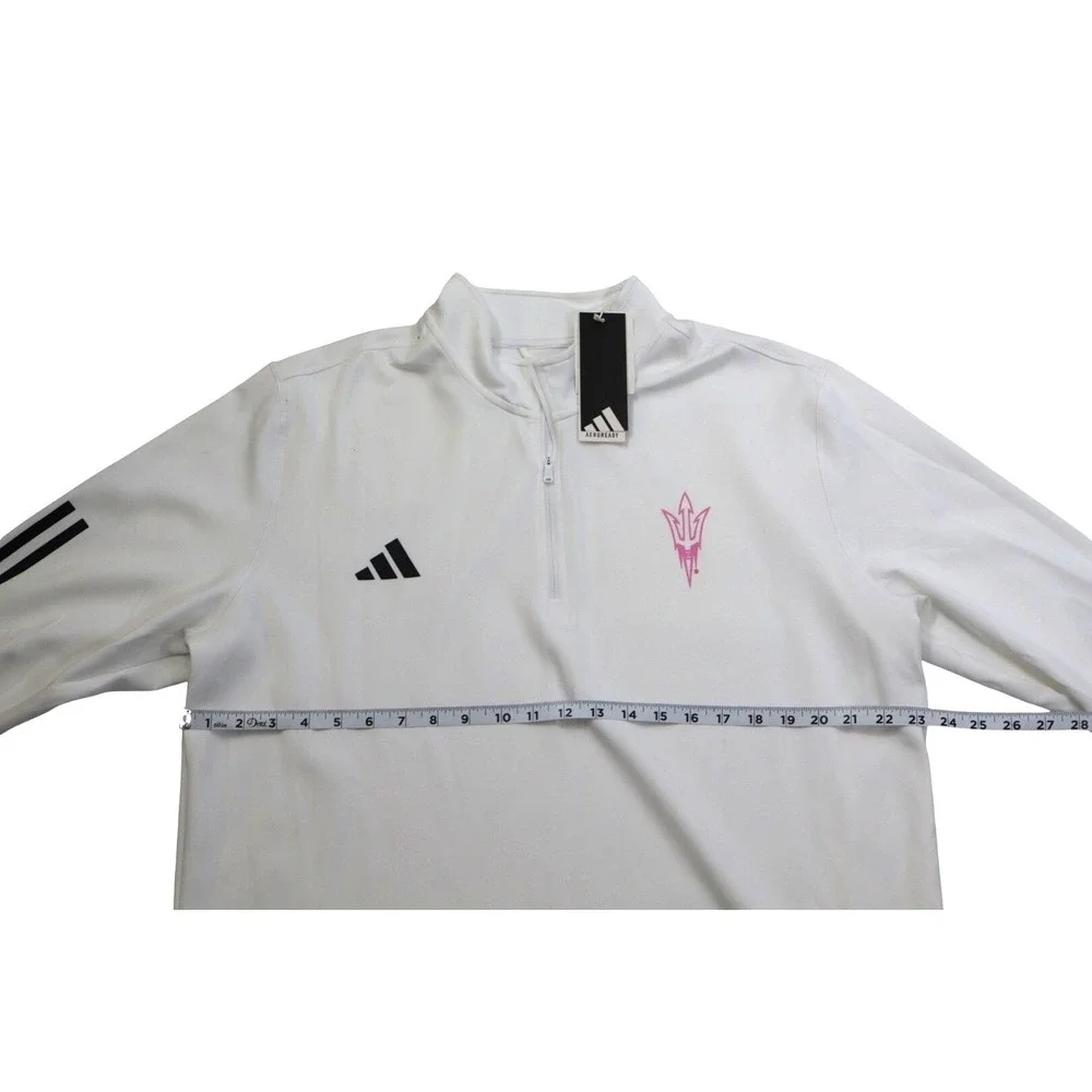 Adidas Arizona State Sun Devils 1/2 Zip Golf Pullover White XL IL2399 ASU‎